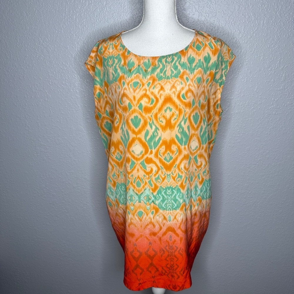 Beth Bowley size 10 Orange & green‎ dress
